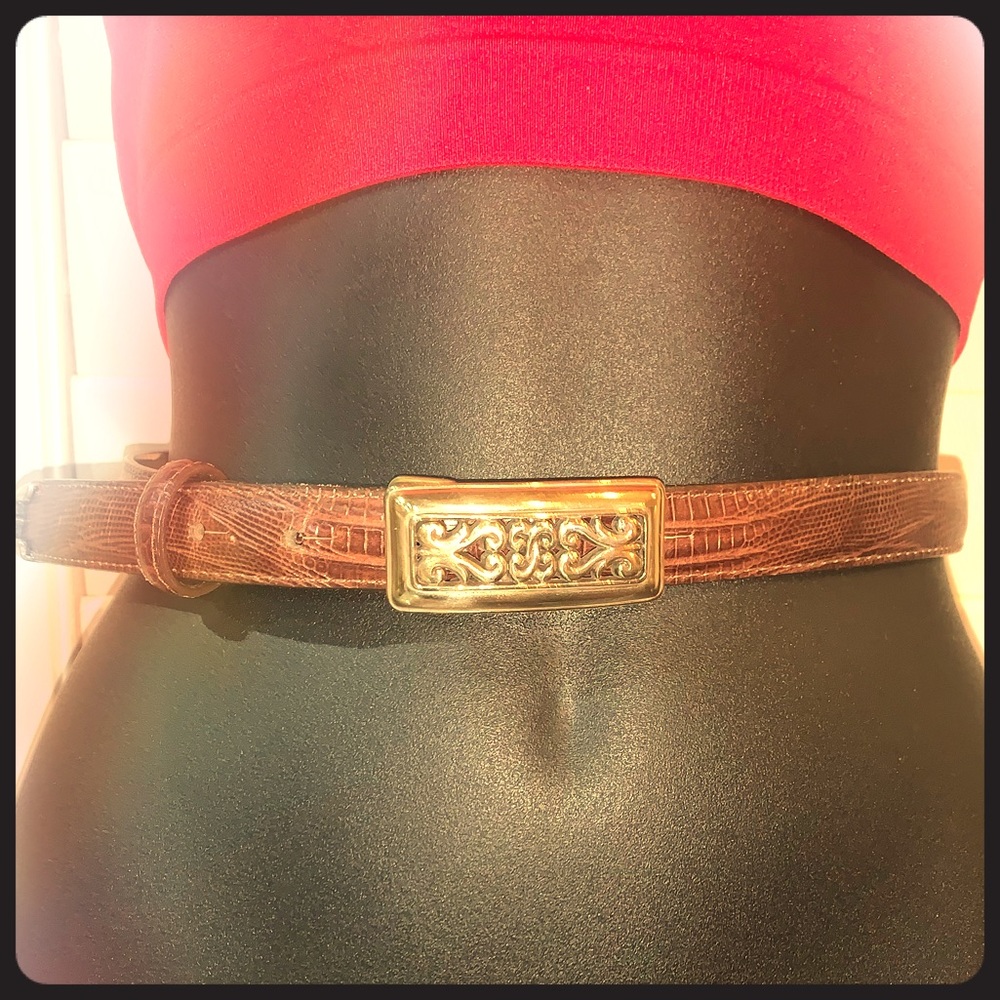 Vintage Brighton brown belt with silver buckle